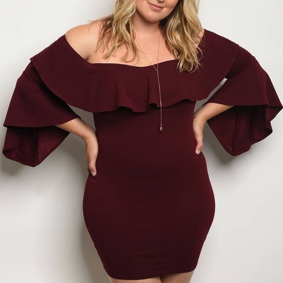 Gibiu Burgundy Dress - Picture 2 of 3